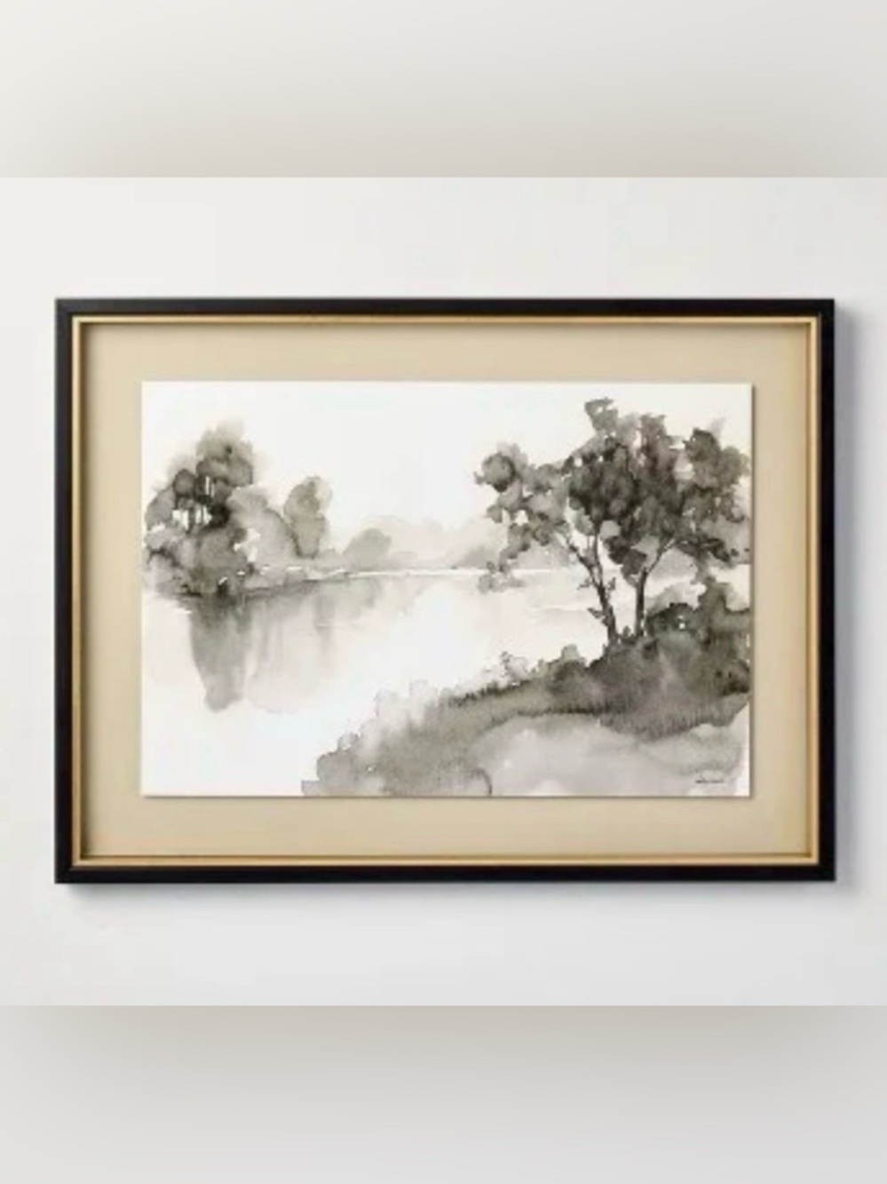 Hearth & Hand Washed Stream Frame Wall Art - Watercolor Like 24”(W) x 18”(H) NWT